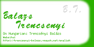 balazs trencsenyi business card